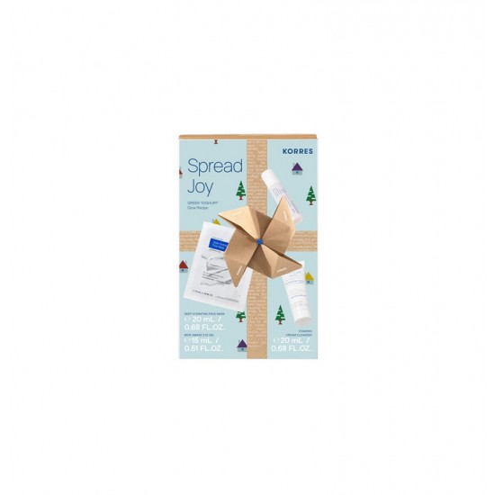 Korres Spread Joy Greek Yoghurt Glow Recipe Face Mask 20 ml + Wide Awake Eye Gel 15 ml + Foaming Cleanser 20 ml Korres Spread Joy Greek Yoghurt Glow Recipe Face Mask 20 ml + Wide Awake Eye Gel 15 ml + Foaming Cleanser 20 ml