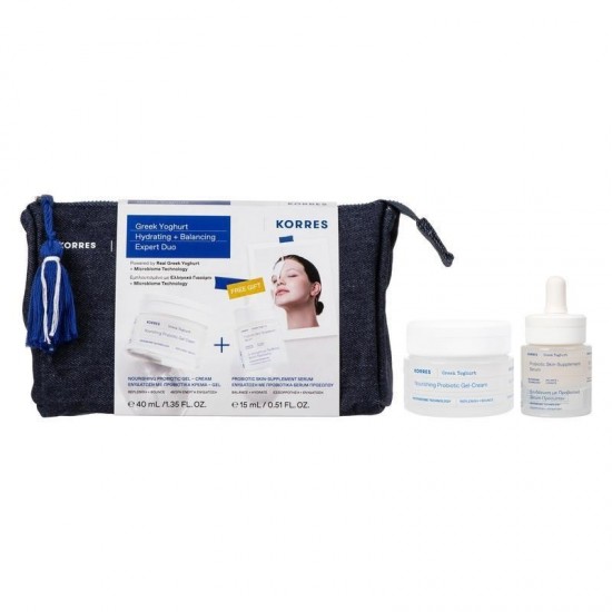 Korres Greek Yogurt Moisturizing + Balancing Double Nourishing Probiotic Gel-Cream 40ml + Probiotic Skin Supplement-Serum 15ml Korres Greek Yogurt Moisturizing + Balancing Double Nourishing Probiotic Gel-Cream 40ml + Probiotic Skin Supplement-Serum 15ml