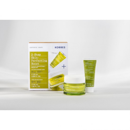 Korres Face Cream with Santorini Grape for Poreless Skin 40 ml + Gift Volcanic Skin Repair Mask 20 ml Korres Face Cream with Santorini Grape for Poreless Skin 40 ml + Gift Volcanic Skin Repair Mask 20 ml