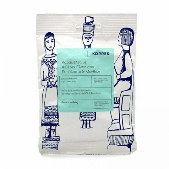 Korres Balm Pastilles with Herbs and Eucalyptus and Menthol Oils 60 gr.