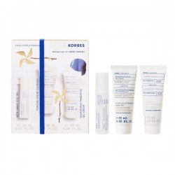 Korres SET Wide Awake Moisturizing Eye Gel 15ml & Foaming Cleanser 20ml & Nourishing Probiotic Moisturizing Cream Gel 20ml