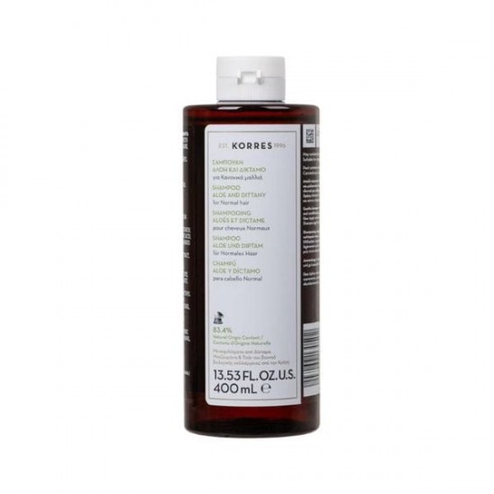 Korres Shampoo with Aloe & Dittany for Normal Hair 400ml Korres Shampoo with Aloe & Dittany for Normal Hair 400ml