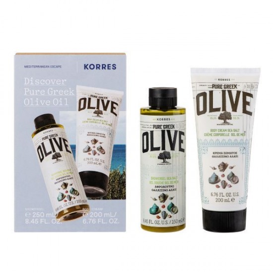 Korres Set Shower Gel with Sea Salt 250 ml + Body Cream with Sea Salt 200 ml