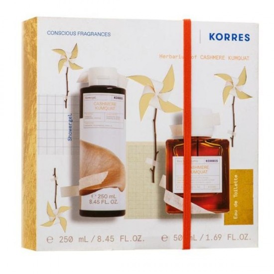Korres with Cashmere Kumquat shower gel, 250ml & Cashmere Kumquat EDT for women, 50ml, 1 set