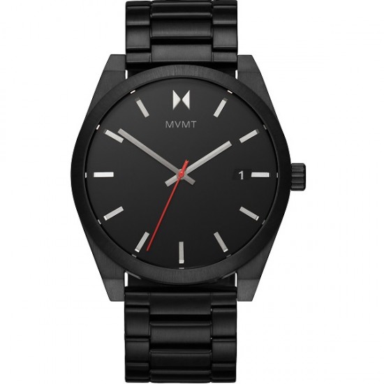 MVMT Element  28000039-D, Ανδρικό Ρολόι 43mm Χρονογράφος Μπαταρίας με Μαύρο Μεταλλικό Μπρασελέ