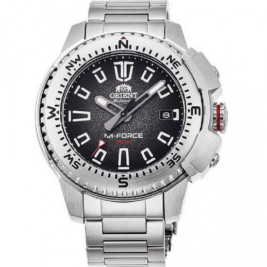 Orient RA-AC0N01B10B, Men's Watch 45mm Automatic with Silver Metal Bracelet
