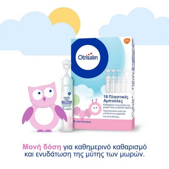 Otrisalin Disposable Plastic Ampoules Saline Ampoules for Infants and Children 30 pieces 150ml