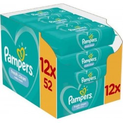 Pampers Fresh Clean Μαντηλάκια μωρού με άρωμα 624 τεμάχια (12x52 τεμάχια)