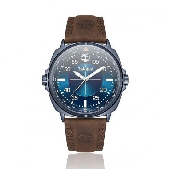 Timberland Mens Watch 24mm Battery with Brown Leather Strap