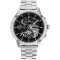 Tommy Hilfiger Henry 1710477, Men's Watch 44mm Chronograph Battery with Silver Metal Bracelet 