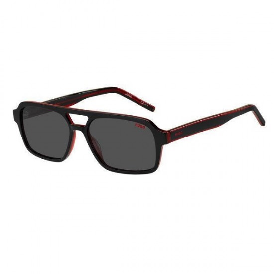 Hugo Boss Men's Sunglasses with Black Plastic Frame and Black Lens HG 1241/S OIT/IR