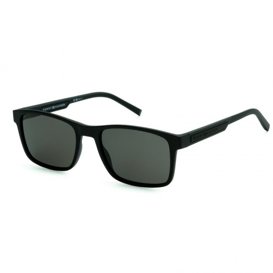 Tommy Hilfiger mens sunglasses with black plastic frame and green polarized lens TH2089/S 003/M9 Tommy Hilfiger men's sunglasses with black plastic frame and green polarized lens TH2089/S 003/M9