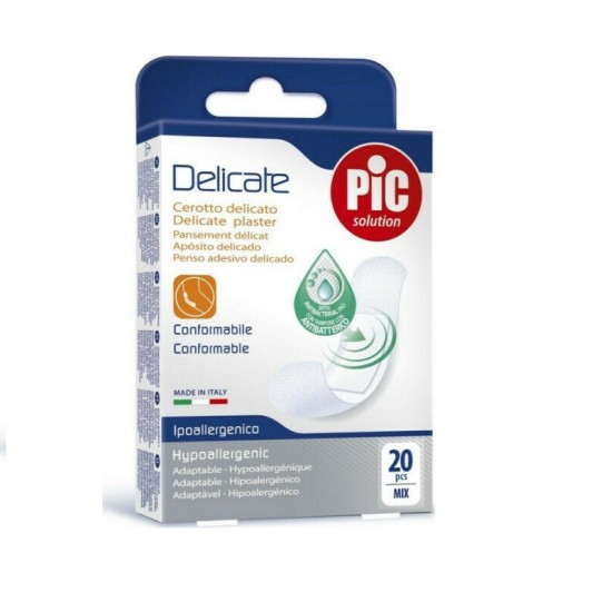 Pic Solution Delicate Band-Aid Stickers, Assorted Sizes 4 Sizes, 20 Pieces Pic Solution Delicate Band-Aid Stickers, Assorted Sizes 4 Sizes, 20 Pieces