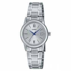 Casio Damenuhr mit silbernem Metallarmband LTP-V002D-7B Casio Damenuhr mit silbernem Metallarmband LTP-V002D-7B