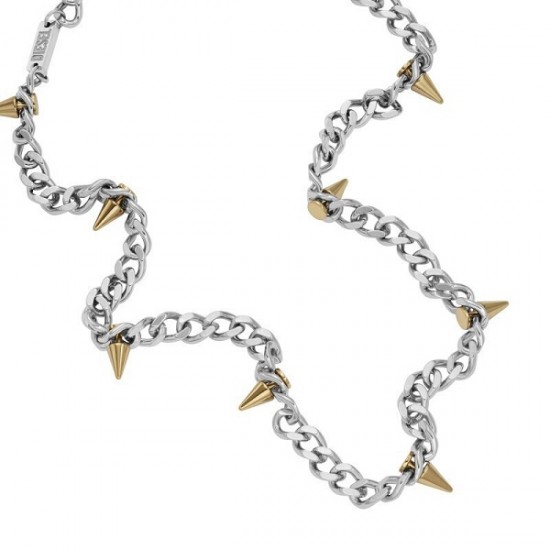 Diesel Dx1454931, Steel Two-tone Stainless Steel Chain Necklace Diesel Dx1454931, Steel Two-tone Stainless Steel Chain Necklace