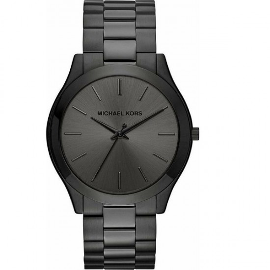 Michael Kors MK8507 Slim Runway watch with black dial and quartz movement made of stainless steel for men
