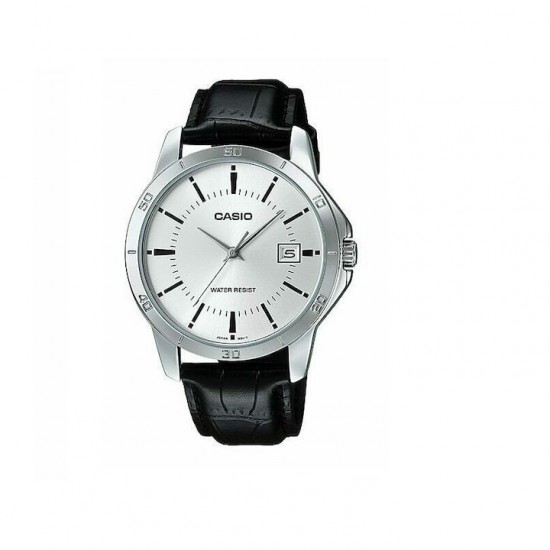 Casio Collection MTP-V004L-7A Men's Quartz Wristwatch with Leather Strap