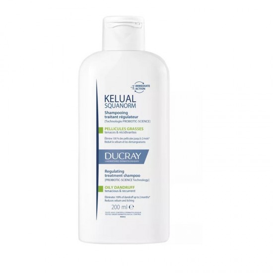 Treatment Shampoo for Oily Dandruff, Ducray Kelual Squanorm, 200 ml Treatment Shampoo for Oily Dandruff, Ducray Kelual Squanorm, 200 ml