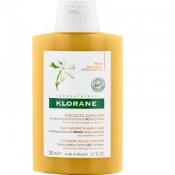Sun Radiance hair care shampoo, Klorane Polysianes, with organic tamanu and monoi 200 ml