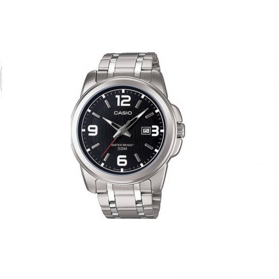 Casio LTP-1314D-1AVDF, Men's Watch Battery with Silver Metal Bracelet