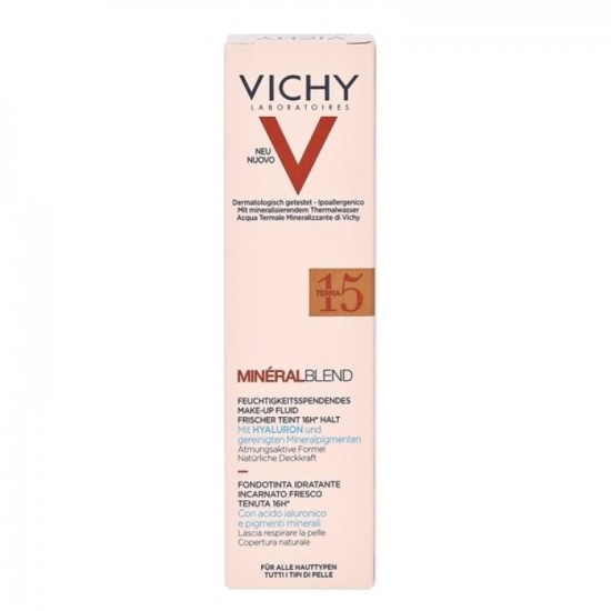 VICHY Mineral Blend Ενυδατικό Μake-Up 16 Ωρών Για Λαμπερή Επιδερμίδα 15 Terra 30 ml