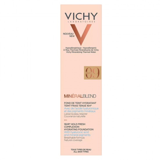 VICHY Mineral Blend 16H Hold Fresh Complexion Moisturizing Foundation 09 Agate 30 ml VICHY Mineral Blend 16H Hold Fresh Complexion Moisturizing Foundation 09 Agate 30 ml