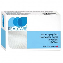 Real Care sterile gauze pads 17x30cm 12 pieces