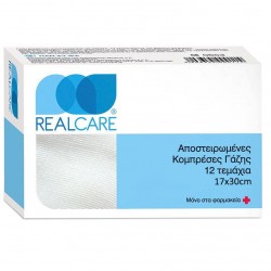 Real Care sterile gauze pads 17x30cm 12 pieces Real Care sterile gauze pads 17x30cm 12 pieces