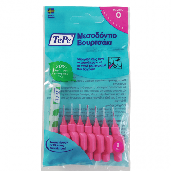 Μεσοδόντια Βουρτσάκια Tepe Original Size 0 0.4 mm 8 τεμάχια Μεσοδόντια Βουρτσάκια Tepe Original Size 0 0.4 mm 8 τεμάχια